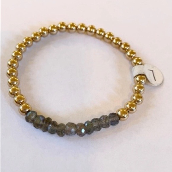 5MM YELLOW GOLD FILLED BRACELET WITH LABRADORITE - KAREN LAZAR DESIGN - NWT s7 - Picture 3 of 4